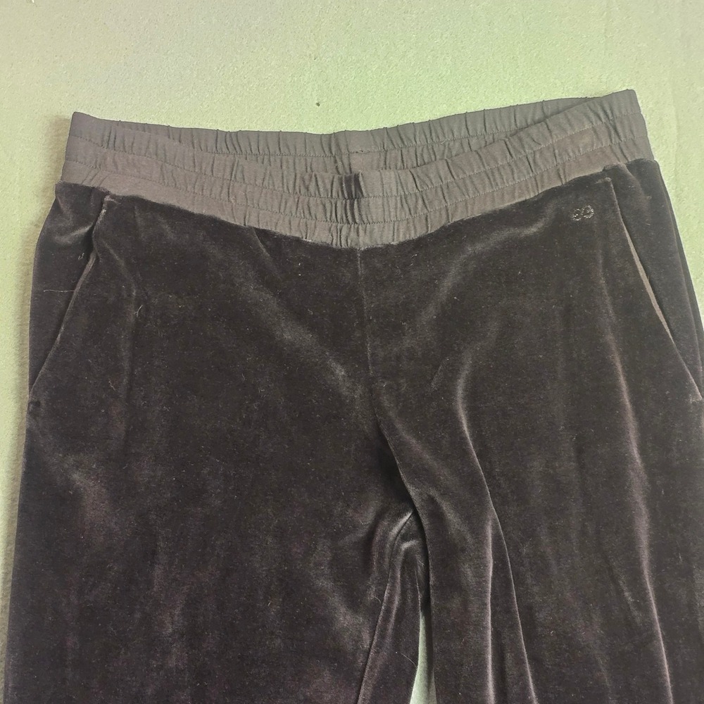 Escada Sport Emera‎ Black Velvet Wide Leg Lounge Pants Modal Cotton Size M - Picture 10 of 13